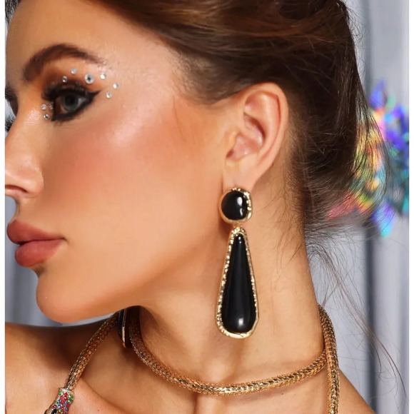 Selena Gomez Black Gold Amalfi Earrings - Picture 4 of 12
